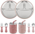 PandaEar Stainless Steel Baby Feeding Set | 2 Divided Suction Plates, 2 by PandaEar