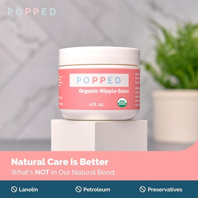 Popped Organic Nipple Butter | Made in the USA | Moisturizing Nipple Cream - Image 4