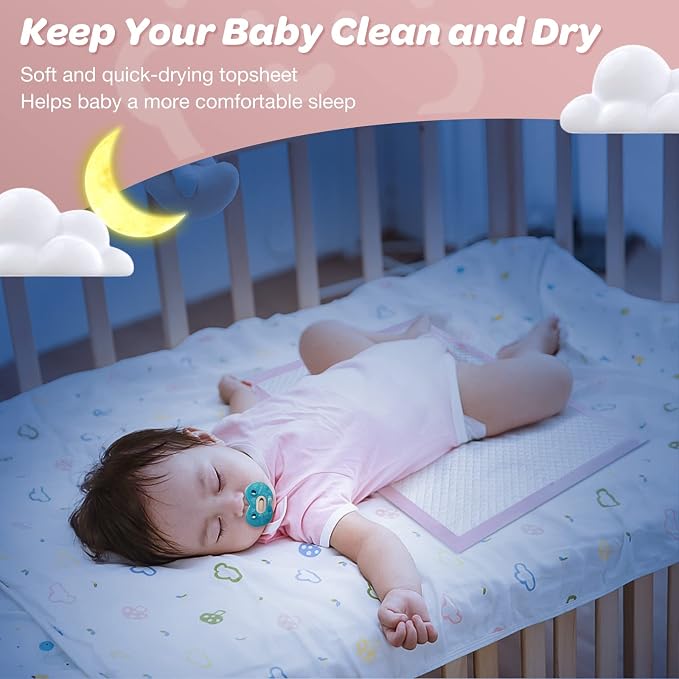 Disposable Changing Pad Liners Pack of 100 Baby Incontinence Changing Pads - Image 6