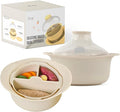 48oz Platinum Silicone 3 Compartmented Microwave Steamer Pot by FIRGI-FirstGift