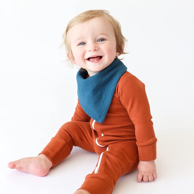 Konssy Muslin Baby Bibs 10 Pack Baby Bandana Drool Bibs 100% Cotton - Image 2