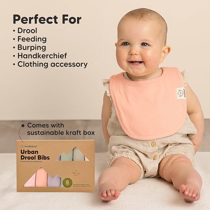 8-Pack Organic Baby Bibs for Boys, Girls - Image 7