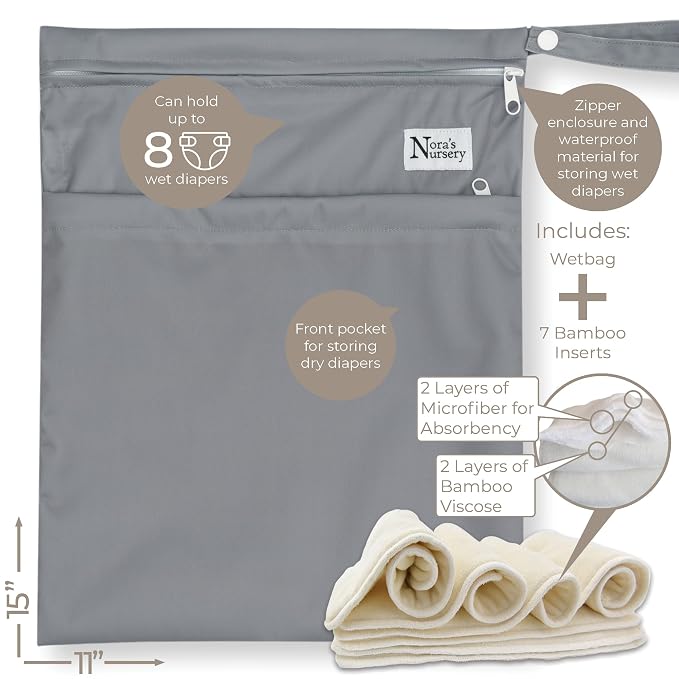 Nora's Nursery Cloth Diapers 7 Pack - Image 6