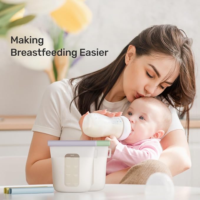 Nuliie 7 Pcs Silicone Breastmilk Storage Bags Reusable, 8oz/240ml Double - Image 7