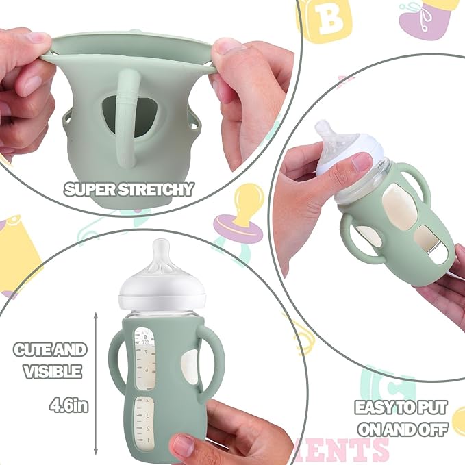 BUSOHA 3 Pack Silicone Sleeves for Avent Baby Bottles - Image 4