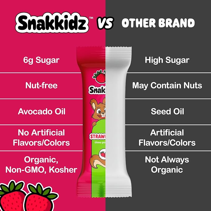 Snakkidz Organic Chewy Granola Bar, Allergen Free, Made - Image 7