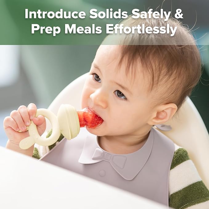 Haakaa Baby Fruit Food Feeder & Mini Freezer Nibble Tray Combo, Breastmilk - Image 2
