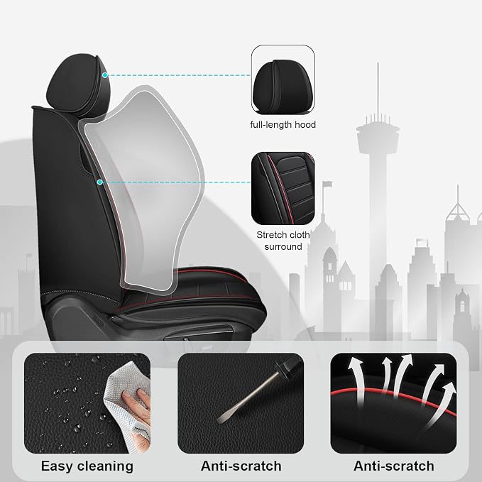 JOJ Car Seat Cover Fit for Toyota Highlander 2001-2025, 7 Seat Car Seat Cover - Image 6