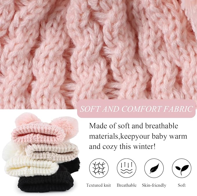 Yuoahcn Baby Girl Beanie Winter Baby Boy Hat - Image 3