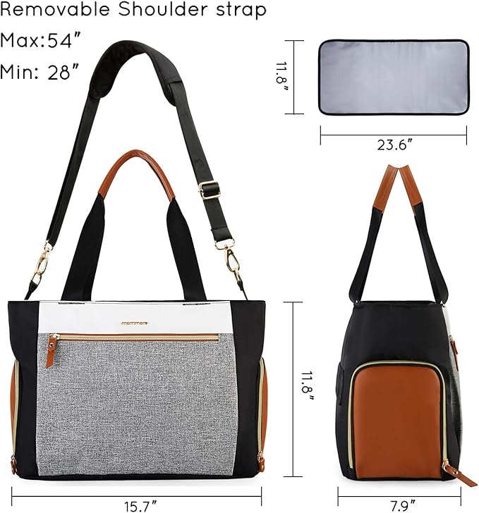 mommore Breast Pump Bag Diaper Tote Bag - Image 5