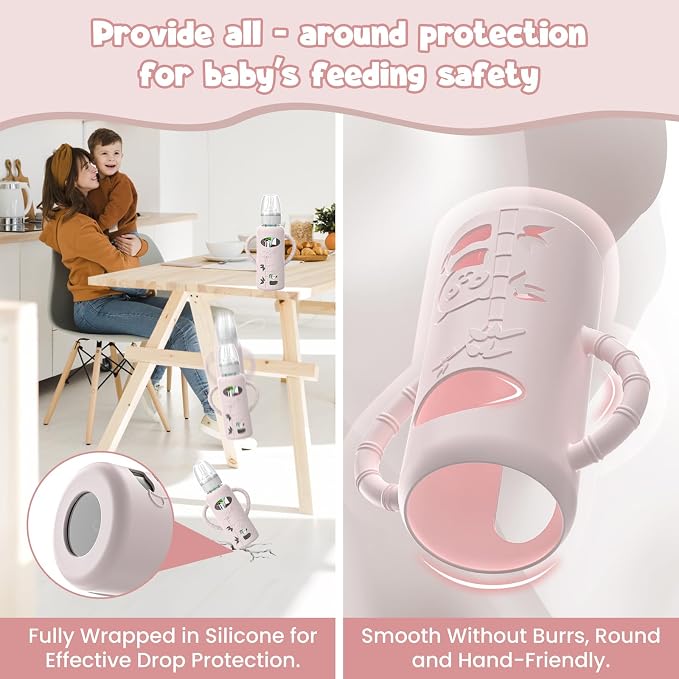 3 PCS Dr Brown Glass Bottles Silicone Sleeves, Compatible - Image 4