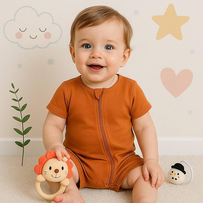 OPAWO Bamboo Baby Pajamas 3 Pack, Double Zipper Bamboo Sleepers - Image 2