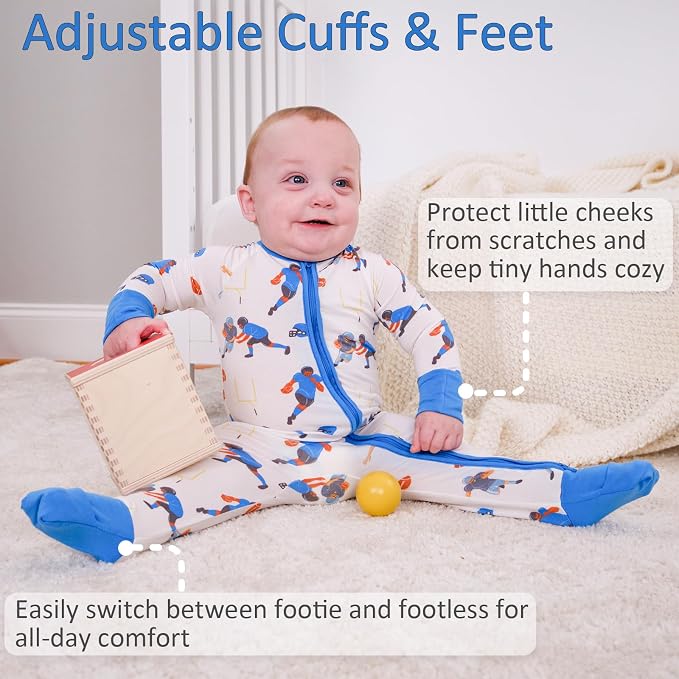 LollyBanks Baby Pajamas, 2-Way Zipper Romper, 95% Viscose Made from Bamboo and - Image 4