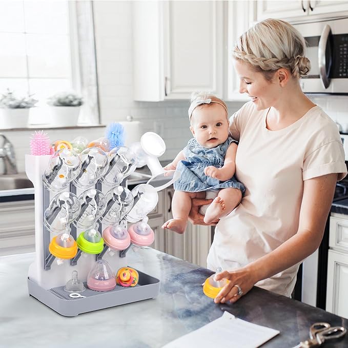 Ultimate Baby Bottle Drying Station -Space Saving Standing Drying Rack - Image 2
