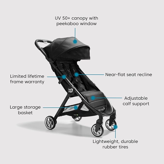 Baby Jogger City Tour 2 Ultra-Compact Carry-On Approved Travel Stroller in - Image 7