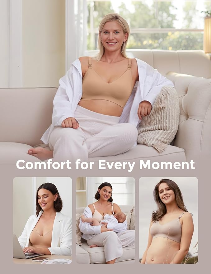 Momcozy Nursing Bras for Breastfeeding, YN21 Seamless Ultra Comfort Maternity - Image 8