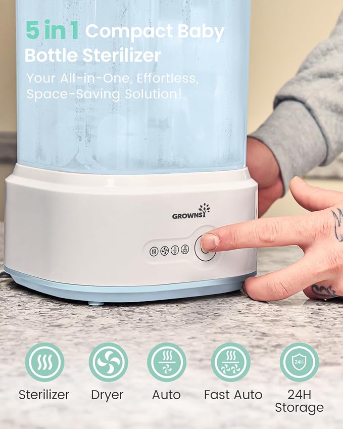 Bottle Sterilizer and Dryer, Compact Electric Steam Baby Bottle Sterilizer - Image 2