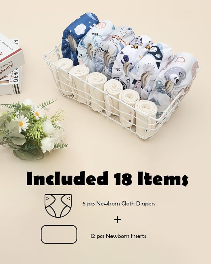 ALVABABY Baby Cloth Diapers 6 Pack - Image 6
