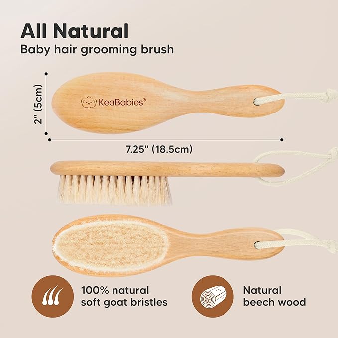 Wooden Baby Hair Brush - Image 2