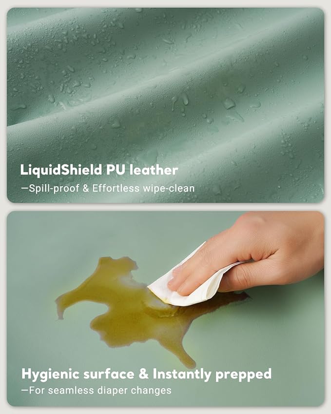 Vegan Leather Waterproof Baby Changing Pad - Image 2