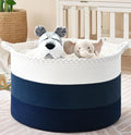67L Storage Basket for Organizing, Cotton Rope Woven Blanket Basket, Toy by Degeyoyo