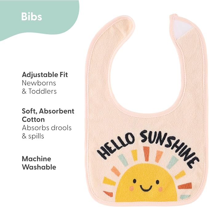 The Peanutshell Baby Boy or Girl Terry Bibs Set of 10-100% Cotton, Absorbent - Image 2