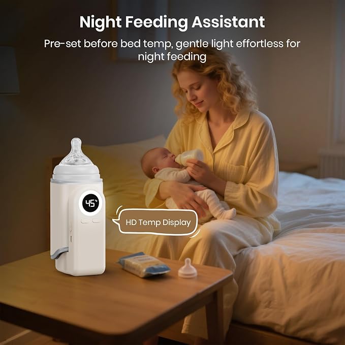 Portable Bottle Warmer for Travel, Precise Temperature Milk Warmer, 10000mAh - Image 7
