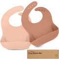 KeaBabies 2-Pack Silicone Baby Bibs by KeaBabies