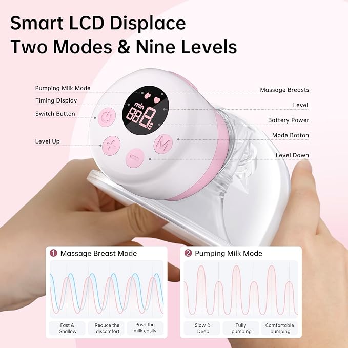 TSRETE Double Wearable Breast Pump, Electric Hands-Free Breast Pumps - Image 3