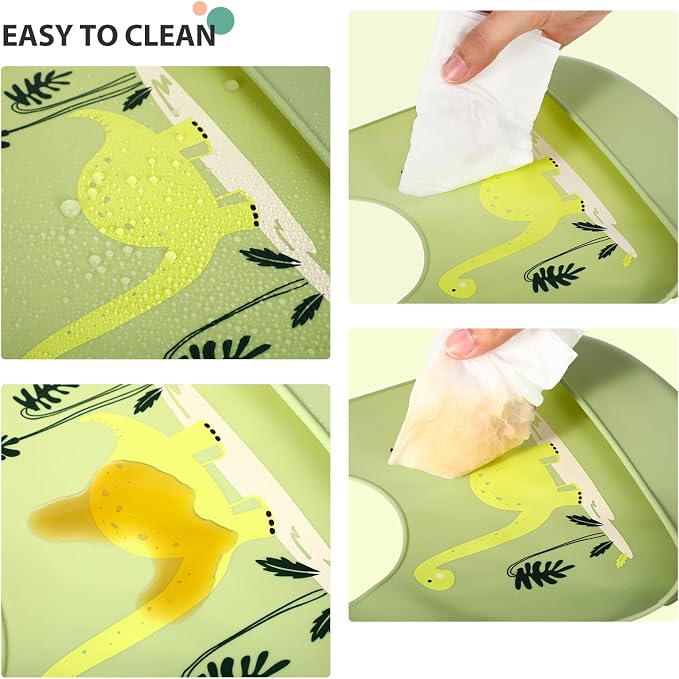 Zhanmai 3 Pack Silicone Bibs for Babies - Image 4