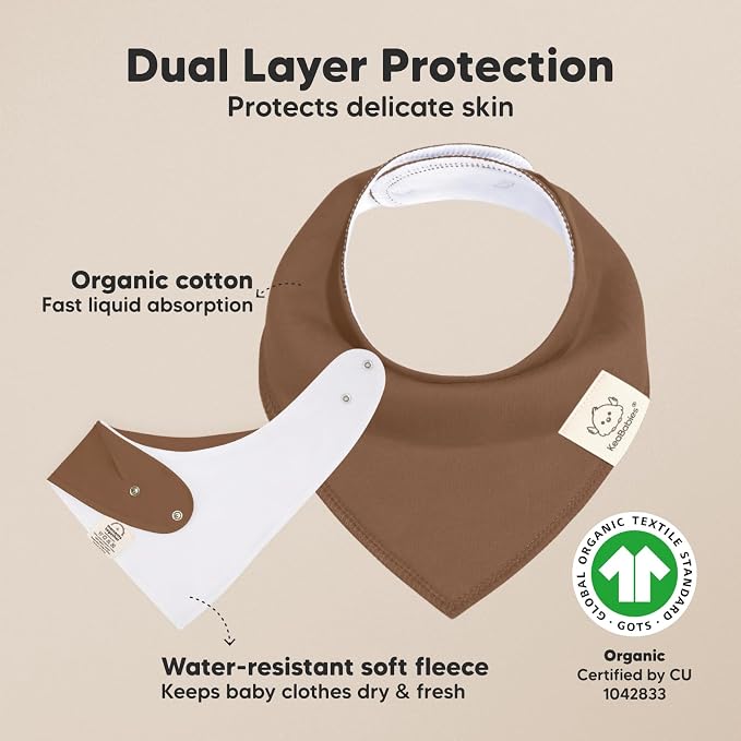 8-Pack Organic Baby Bandana Bibs - Image 2