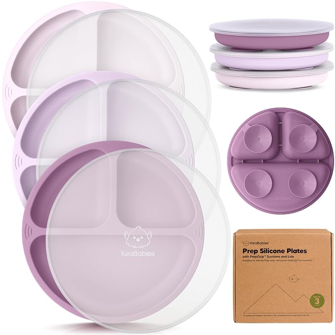 KeaBabies Suction Plates with Lids by KeaBabies