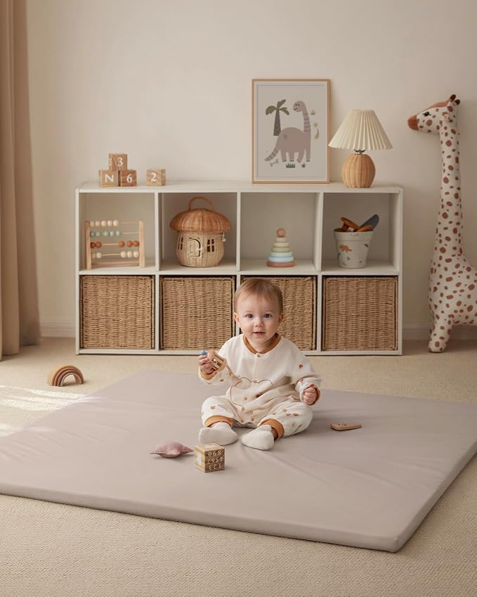 Blissful Diary Vegan Leather Baby Play Mat, 50x50 Thicken Foam Cushioned & - Image 8
