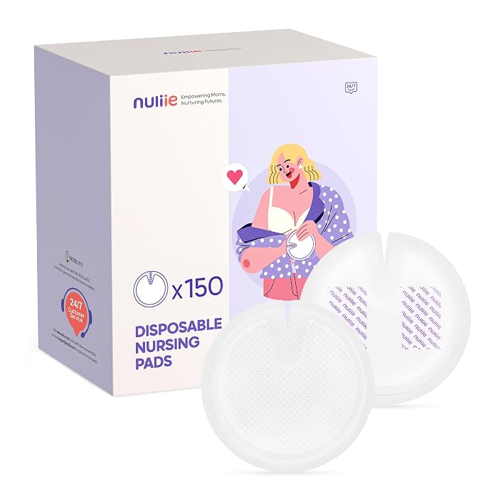 Nuliie Super Absorbent & Featherlight Disposable Nursing Pads 150 Count by nuliie