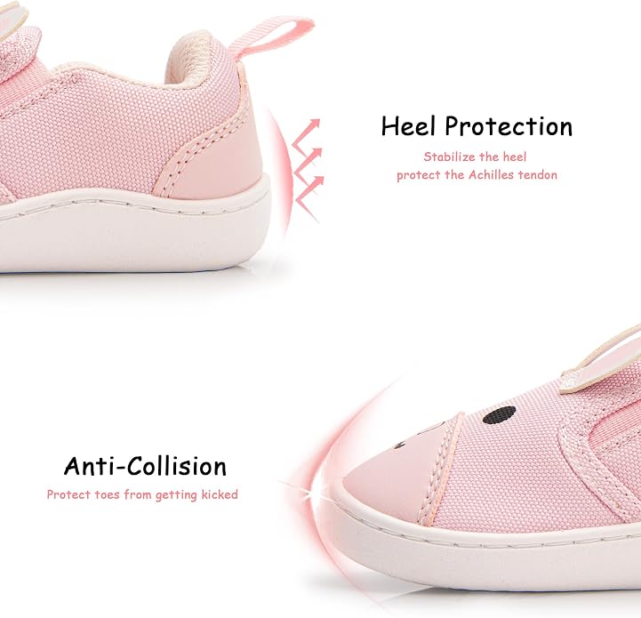 SKYWHEEL Toddler Slip On Shoes Wide Toe Box Barefoot Casual Canvas Walking - Image 4