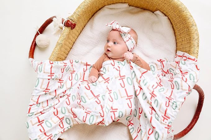 Copper Pearl Large Premium Knit Baby Swaddle Receiving Blanket 'Jolly' - Image 2