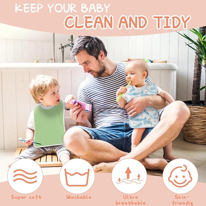 Newwiee 5 Pcs Large Towel Bib Toddler - Image 6