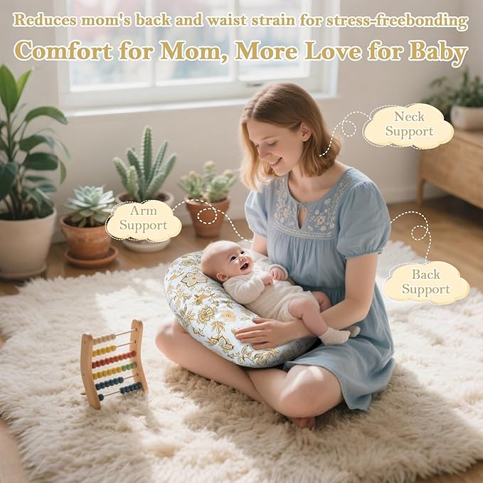 Nursing Pillow & Breastfeeding Pillow – Ergonomic C-Shape - Image 3
