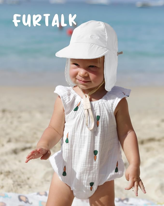 FURTALK Baby Sun Hat Girls and Boys Summer Beach Swim Hat Essentials UPF 50+ - Image 7