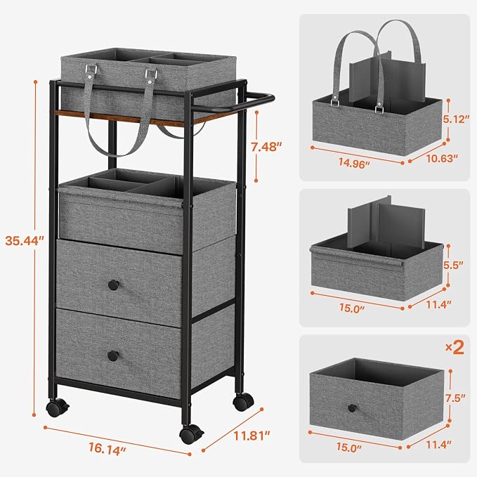 Baby Diaper Caddy Organizer Cart - Image 2