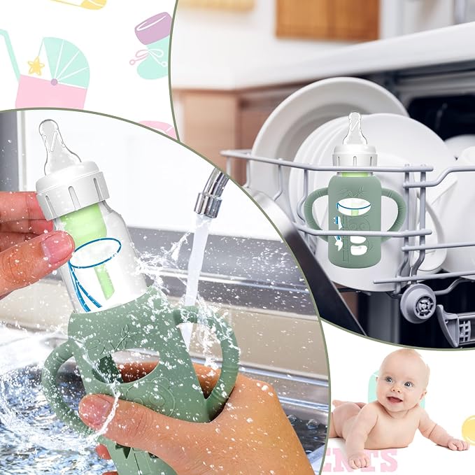 3 Pack Silicone Sleeves for Dr. Brown's Glass Baby Bottles - Image 8