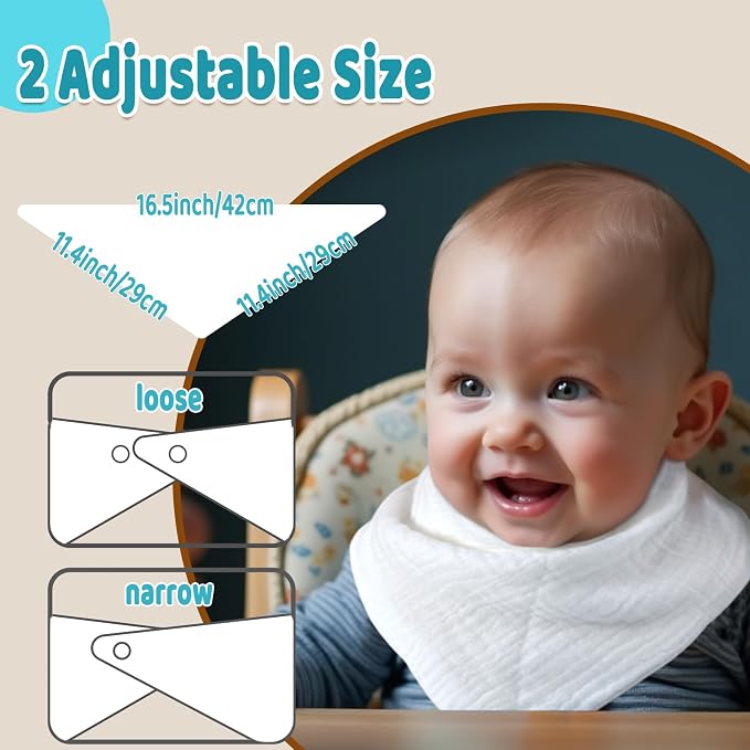 Baby Bibs Muslin Drool Teething Drooling Bibs - Image 4