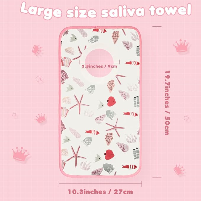 Newwiee 5 Pcs Large Towel Bib Toddler - Image 2