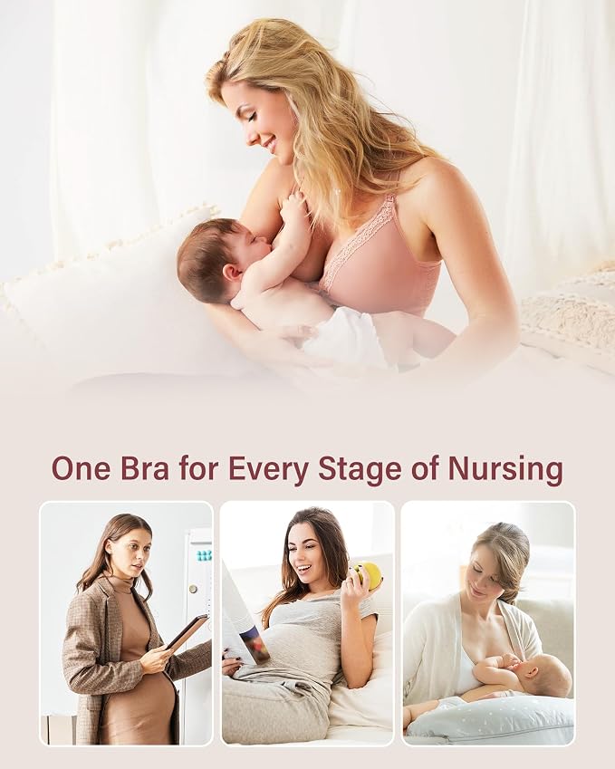 Stelle Lace Nursing Bras for Breastfeeding Seamless Pregnancy Maternity - Image 6