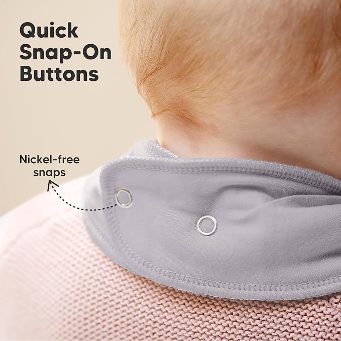8-Pack Organic Baby Bandana Bibs - Image 8