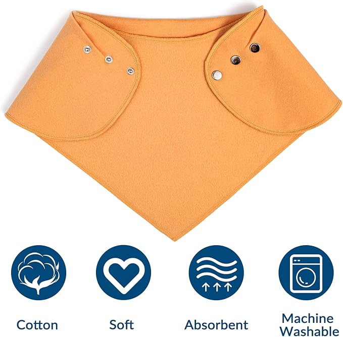Adult Drool Bib for Special Needs, 3 Pk Soft Absorbent Large Bandana Bibs Set - Image 2