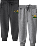 LOKTARC 2 Pack Boys Drawstring Sweatpants Cute Pattern Cotton Sport Jogger Pants by LOKTARC