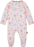Magnetic Me Girls Modal Magnetic Baby Footie Pajamas | Silky Soft Modal Fabric by magneticme