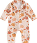 Balaflyie Baby Girl Button Down Pajamas Romper One-Piece Jumpsuit Long Sleeve by Balaflyie