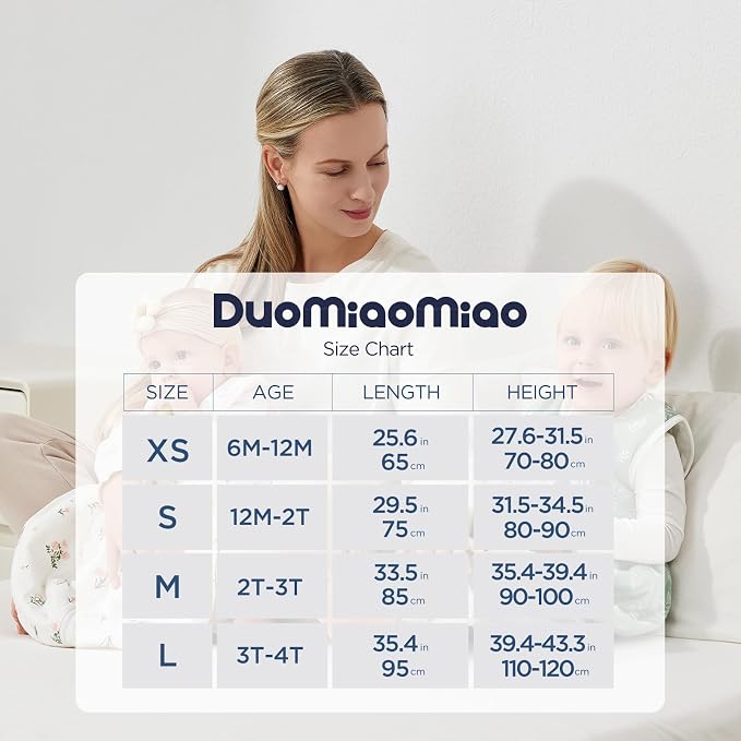 Duomiaomiao 2 Pack 0.5 TOG Toddler Sleep Sack 12-24 Months 100% Cotton - Image 7